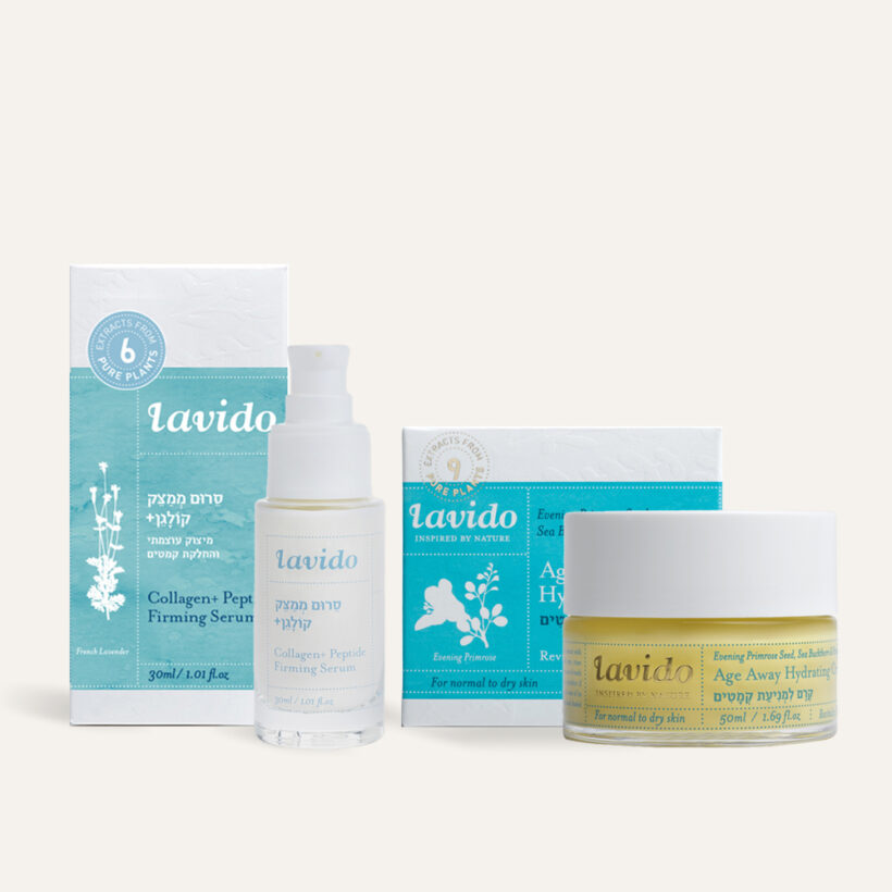 סרום קולגן וקמטים עם אריזה